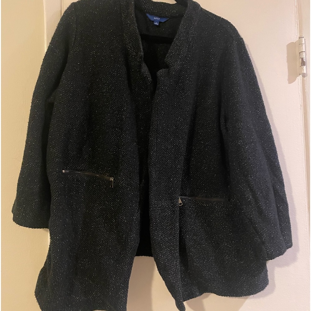 Apt 9 Black Speckled Cardigan Woman’s Large